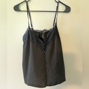 Black Lace Tank Top : Size Small